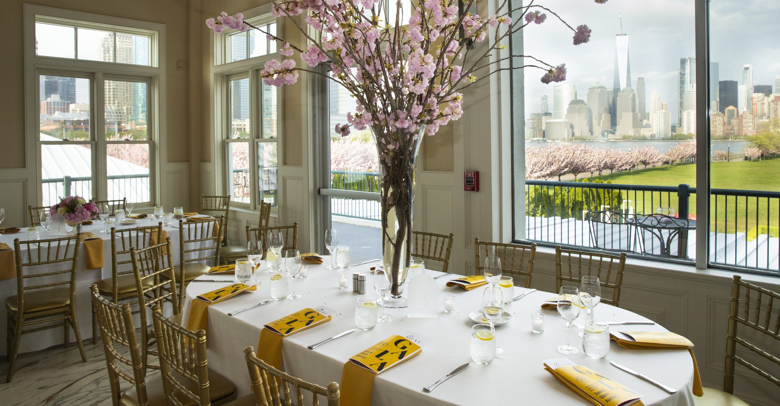 Guests celebrating at a Hudson School gala