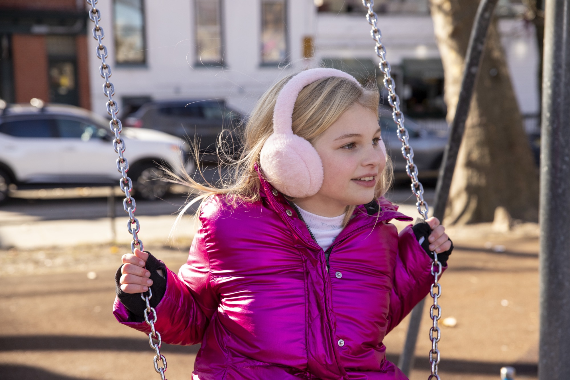 A young Lower School student at play